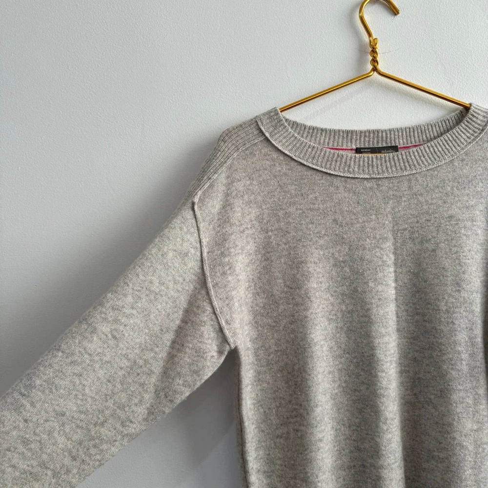 Saturday Sunday by Anthropologie Oversized Cashmere Crewneck Sweater in Gray XS - Picture 3 of 8